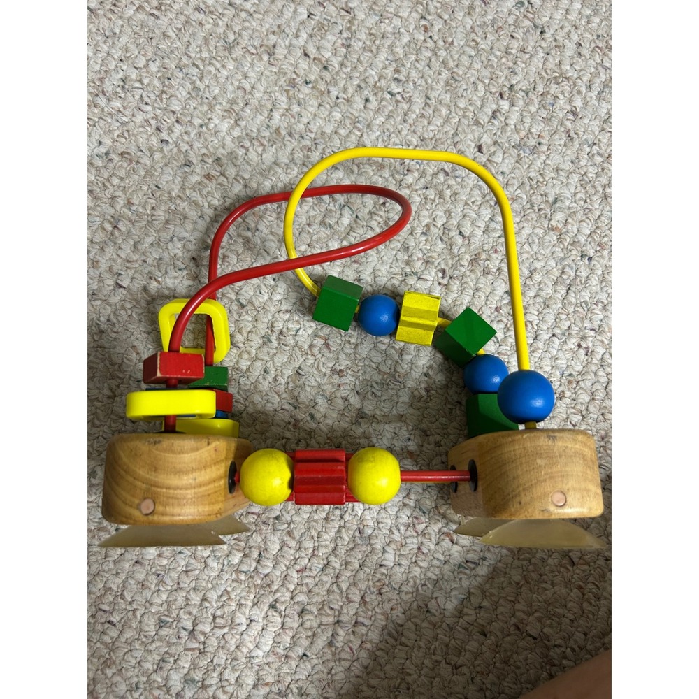 Melissa & Doug Bead Maze Puzzle‎ Toy Toddler Baby Wood Colorful Activity - Picture 2 of 5